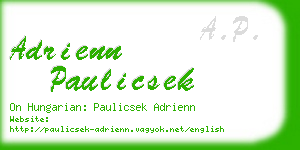 adrienn paulicsek business card